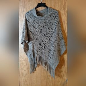 Poncho, light brown, OS.